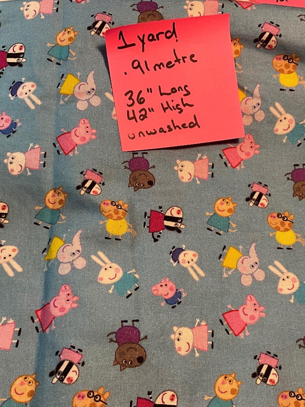 Peppa Pig Cotton  Fabric 1 Yard